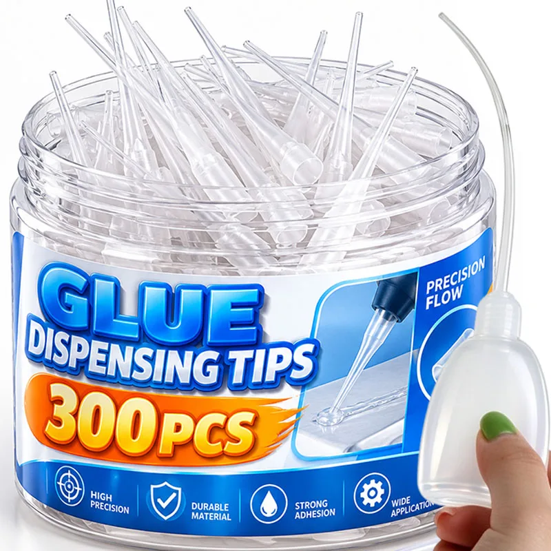 Glue Micro-Tips Plastic Glue Extender Precision Applicator Dropping Tube Nozzle for Crafting Adhesive Dispensers Glue Bottle Tip