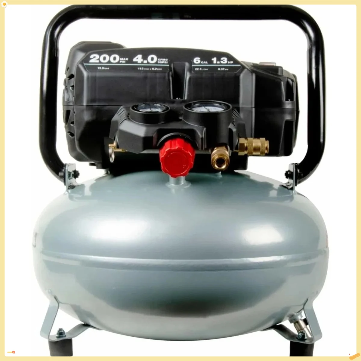 Compressor de ar 6 galões 200 PSI, compressor de panqueca portátil para enquadramento de nailers, revestimento, telhados, modelo EC914S