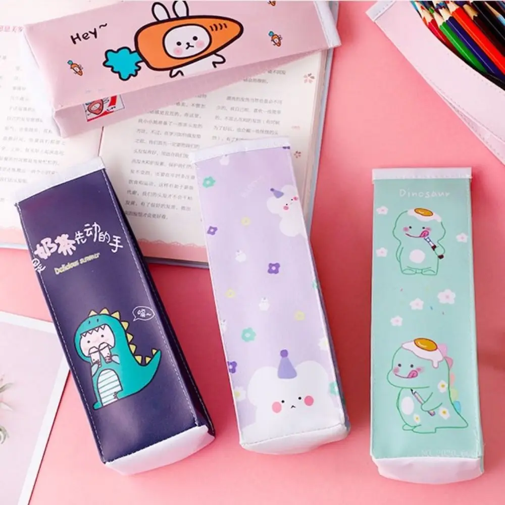 Fashion Large Capacity Cartoon Pencil Bag Waterproof Cute Student Pen Bag Cartoon Cute Milk Carton Stationery Supplies