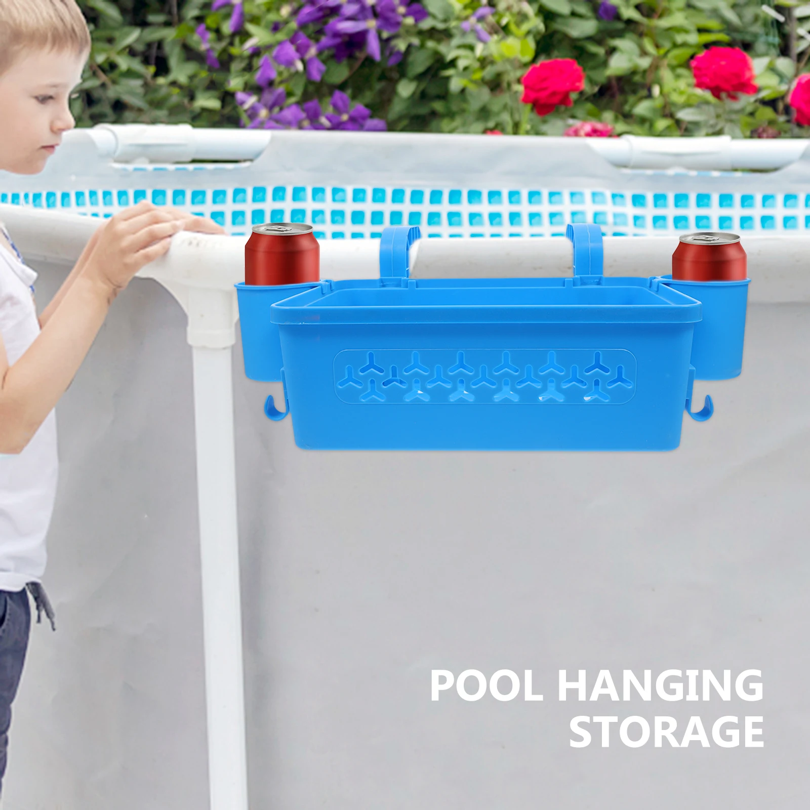 

1 set 1 Set Side Basket Durable Hanging Organizer For Towels Accessories Holder Multi-Function Outdoor Storage Container Robust