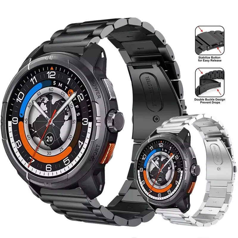 Bracelet en acier inoxydable de 22mm pour HAYLOU, Ultra m�tal, pour montre Haylou RS5 S8 S6 R8 2 Pro 4 4s/Solar 5/Solar Neo/RT3/GST
