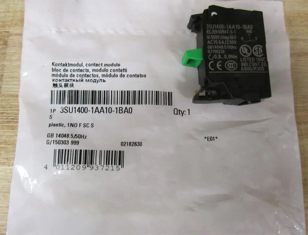 Brand new 3SU1400-1AA10-1BA0 Minimum order quantity: 10 units (for shipment)  One-year warranty