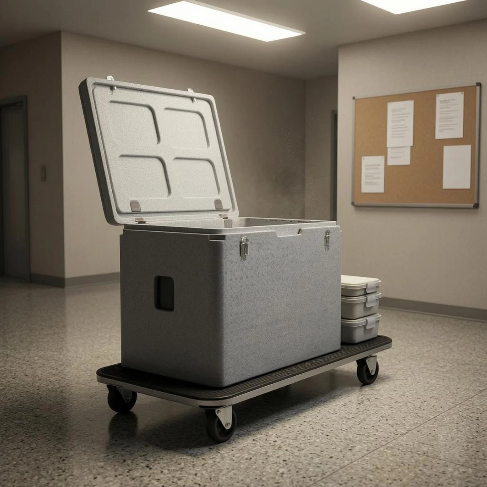 foam-insulated-storage-box-speckled-reusable-insulated-shipping-container-cold-chain-shipping-container-washable