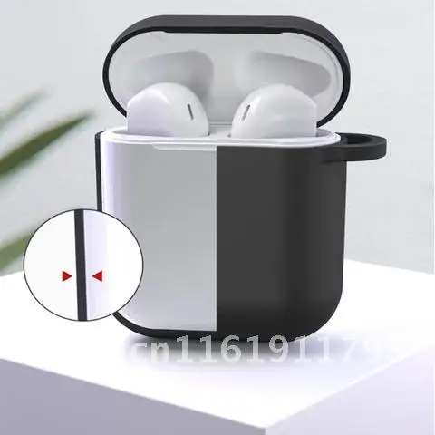 Cute Floral Gold Initial Letter Soft Silicone Case for AirPods 2 1 Black Silicone Wireless Bluetooth Earphone Box Matte Cover