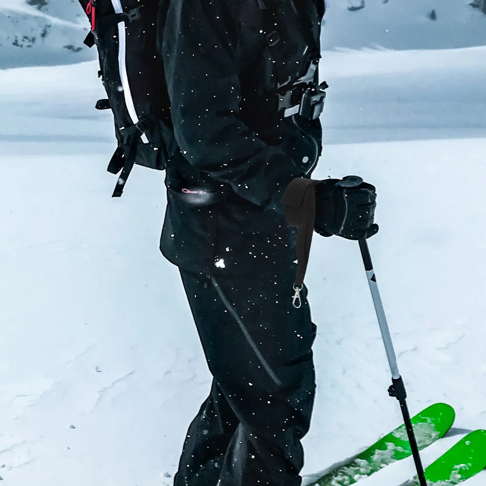 

2Pairs Ski Glove Wrist Straps Anti-Lost Elastic Safety for Men Weather Skiing Snowboarding Hiking Outdoor