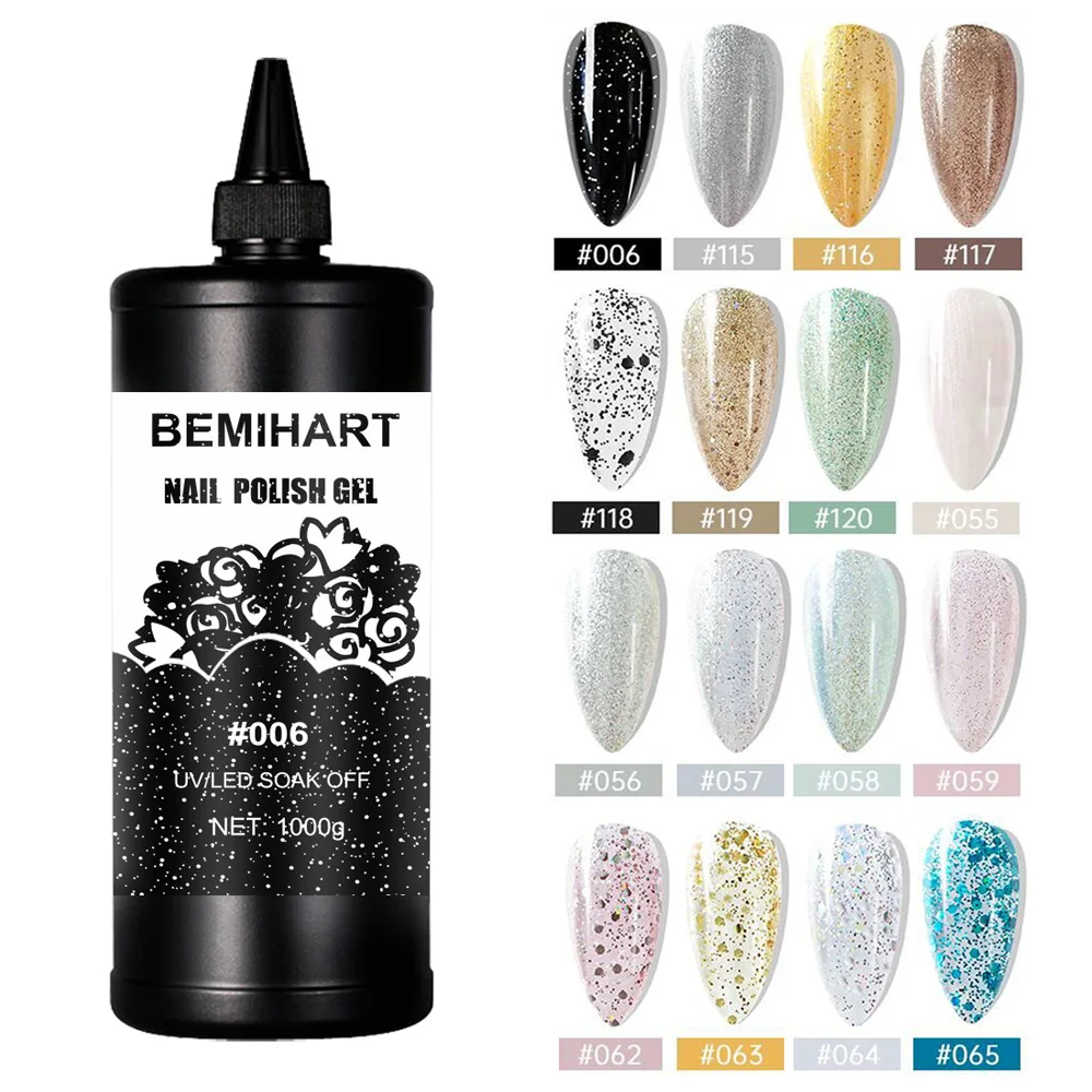 

1000g Gel Nail Polish Semi Permanent Neon Color Hybrid Varnishes Nails Art Soak Off UV LED Gel Lacquer For Manicure Long Lasting