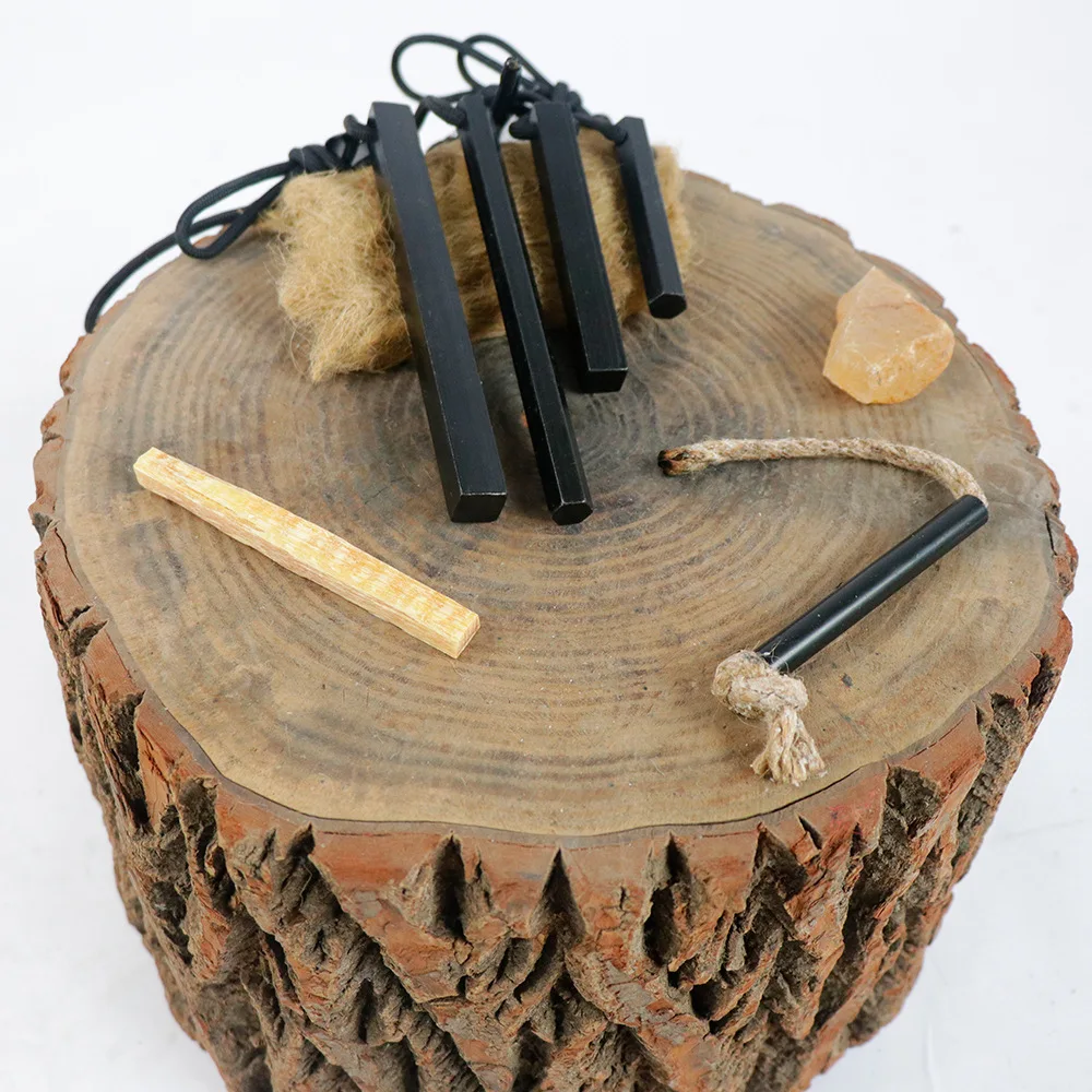 

New Multifunctional Hexagonal Quadrilateral Solid Magnesium Rod Flint Outdoor Convenient Fire Tool Survival Equipment