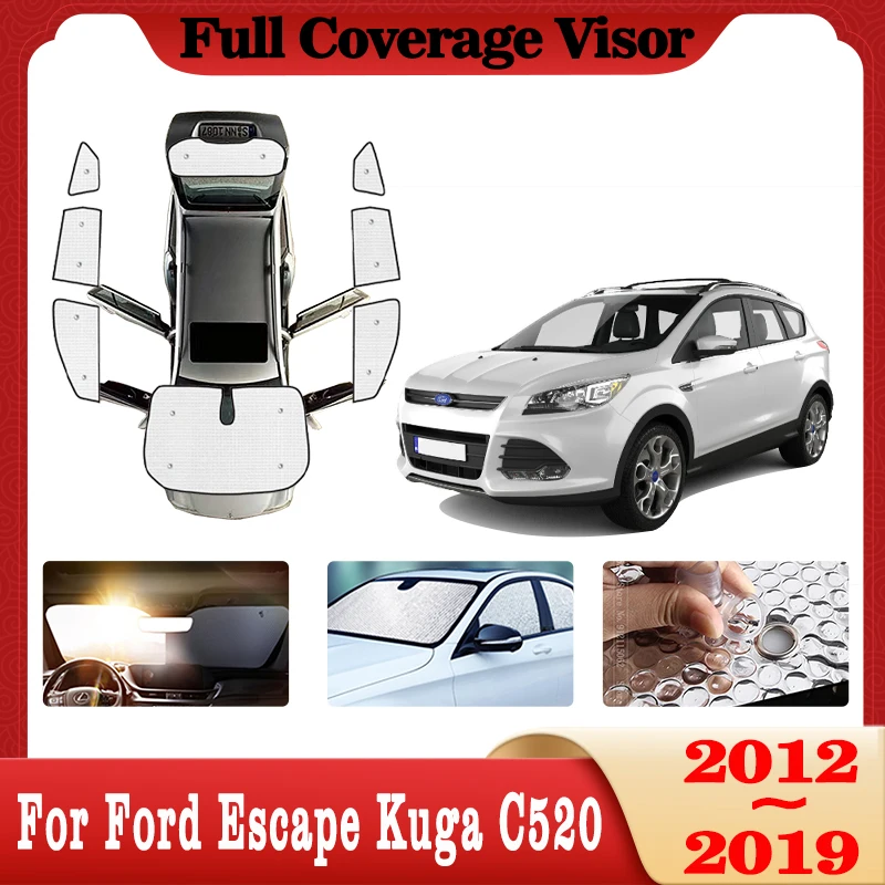 

Автомобильные солнцезащитные козырьки с полным покрытием для Ford Escape Kuga C520 2012 ~ 2019 2013 2014 2015 2017, автомобильные аксессуары, солнцезащитный козырек для окон