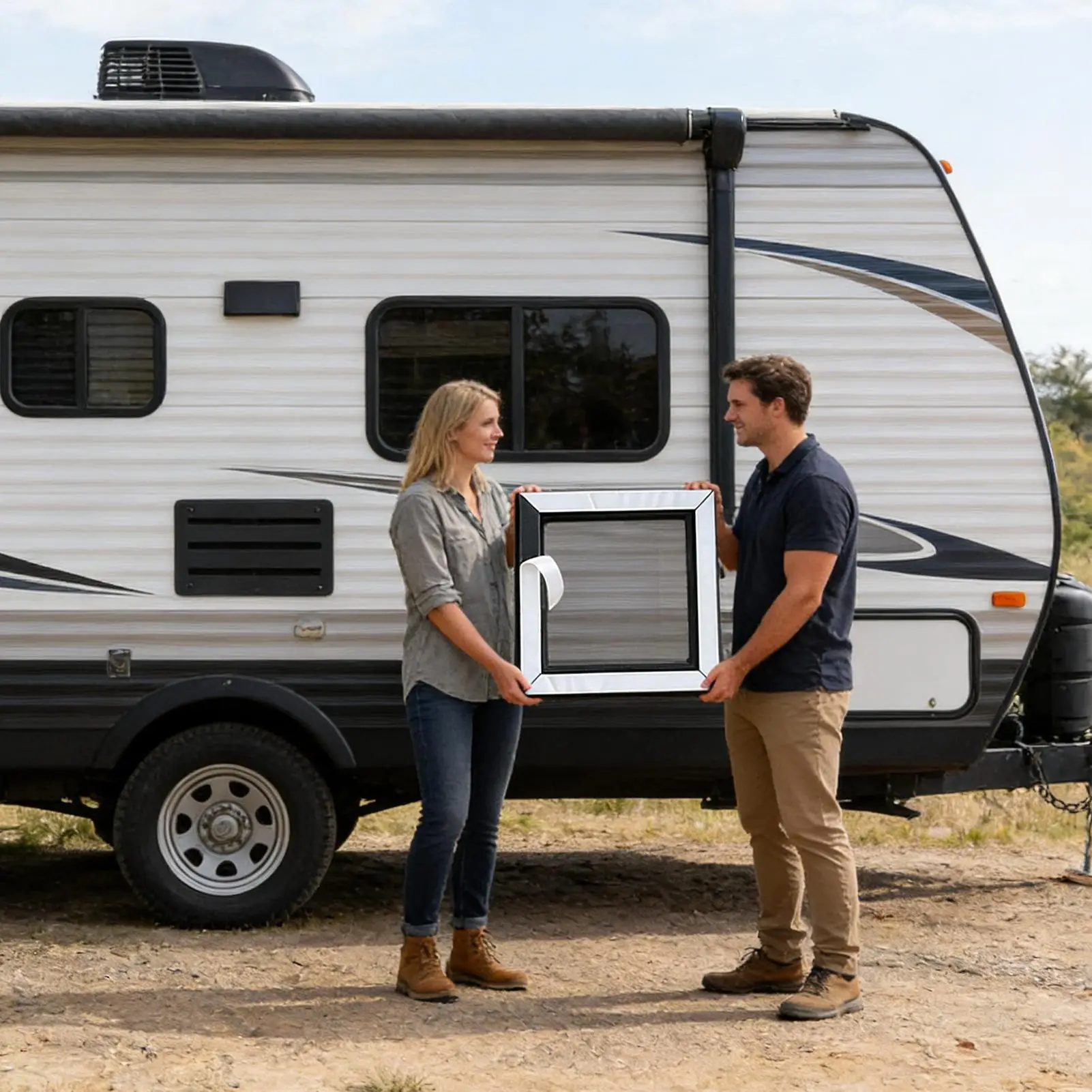 

RV Roof Air Conditioner Gasket Leak-Proof Repair Replacement RV AC Seal Kit For Trailer Camping Car Outdoor Road Trip Long