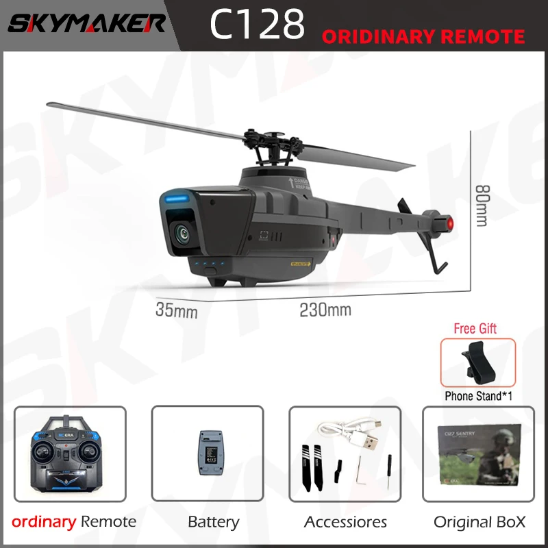C127ai C127 C128 Pro Rc Helikopter Met Wifi Fpv Camera 4ch 6-As Gyro 2.4G Afstandsbediening Rc Helikopter Kids Speelgoed Voor Jongens