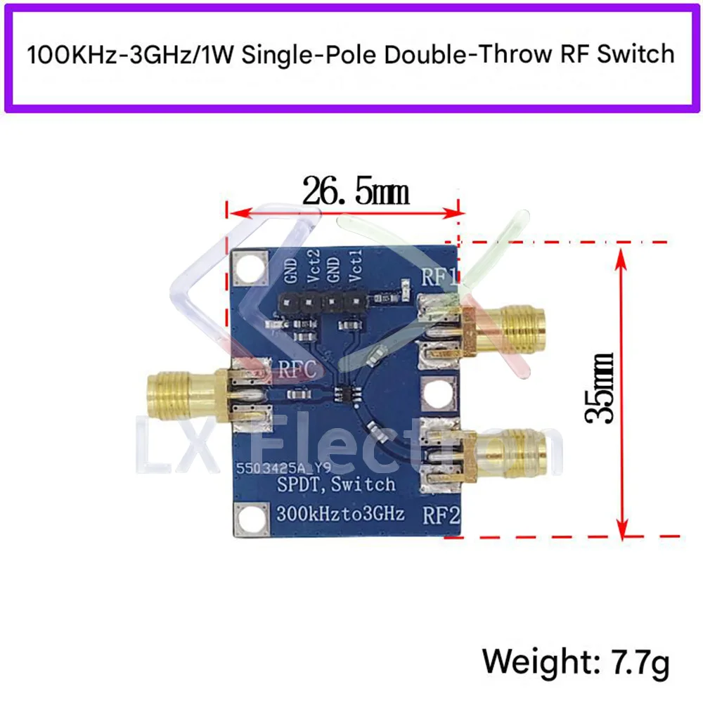 RF Switch Single-Pole Double-Throw RF Switch AS179-92LF/1W Microwave Switch  1pcs/Lot