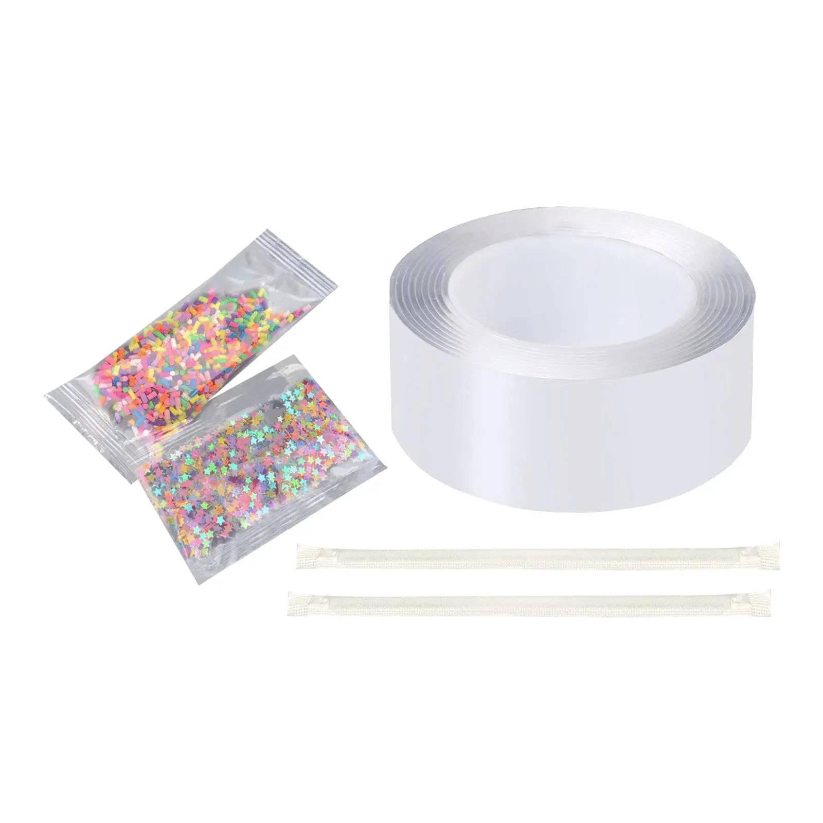 Blow Bubbles Balloons Double Sided Tape Sticky Interesting Tapes Strips Depress Stress Toys for Kids Adults