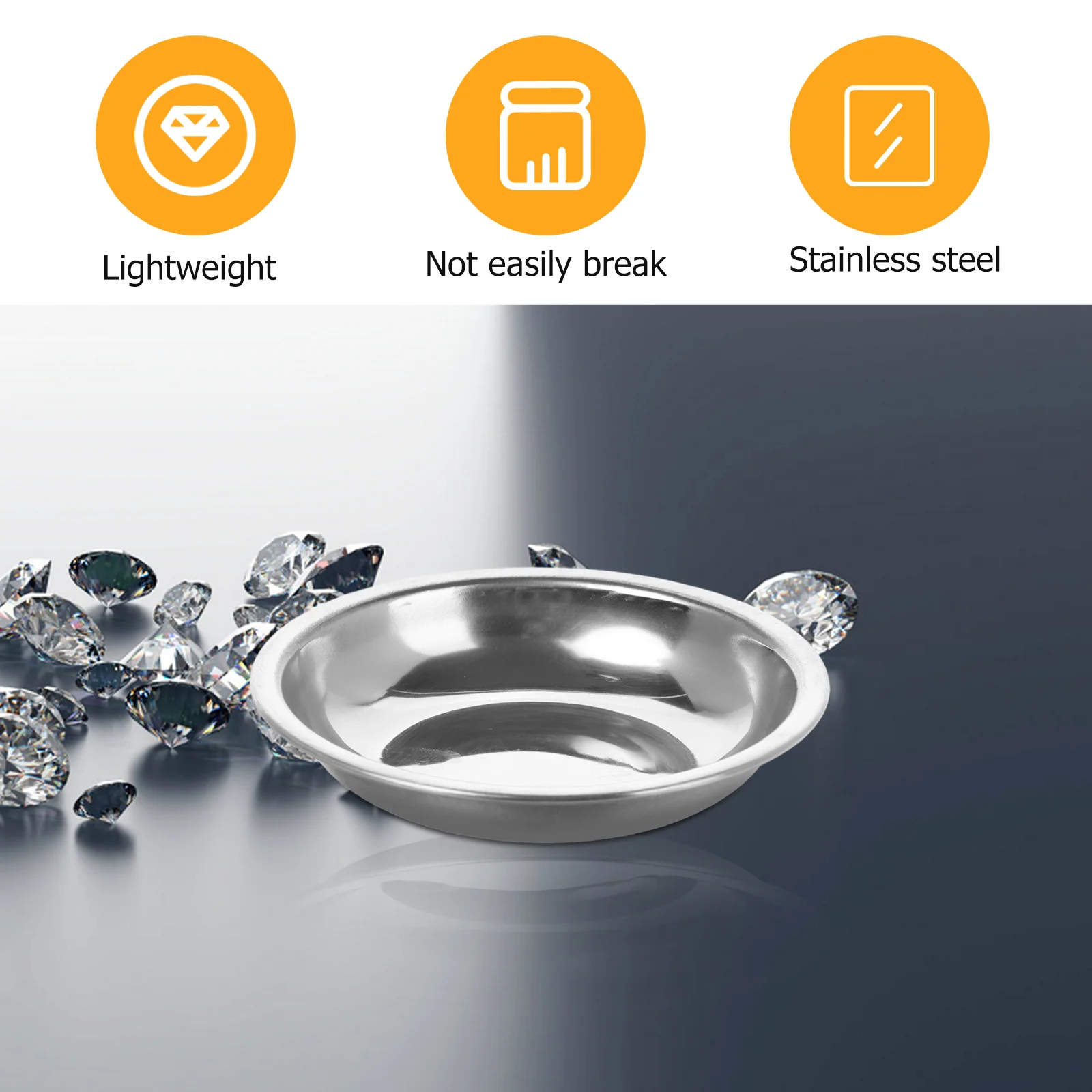 Diamond Weighing Pan Jewelry Pans Electronic Scale Accessories Trays Mini Rhinestones Tiny Plates Stainless Steel