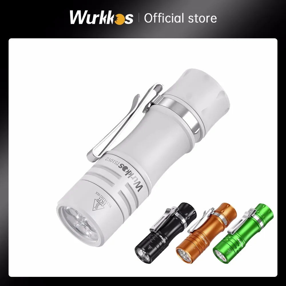 WurPatrick os-Mini lampe de poche EDC, TS10 V2 14500, lampe de poche injuste, 3*90 CRI gible et 3 * RGB m.com x gible Anduril 2.0 Max 1400strada