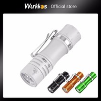 Wurkkos New TS10 V2 14500 Powerful Mini EDC Flashlight with 3* 90 CRI LEDs and 3* RGB Aux LEDs Anduril 2.0 Max 1400lm IPX8 Torch