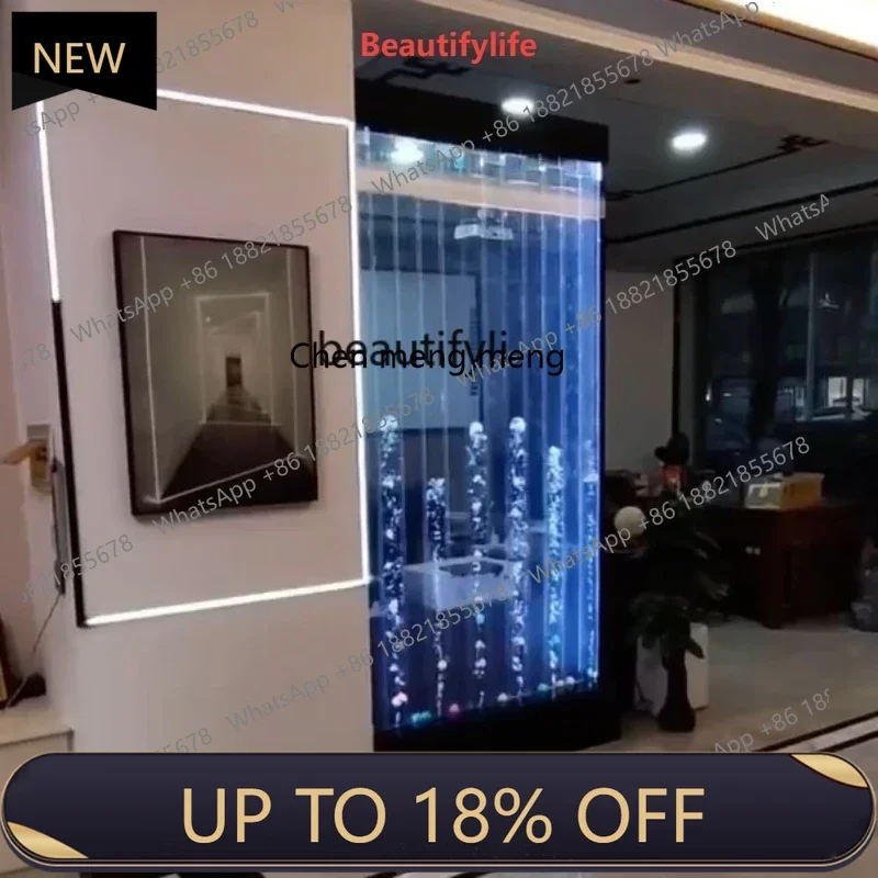

P178 Water Curtain Wall Water Wall Bubble Water Dance Acrylic Screen and Partition Hallway Fish Tank Living Room Aquarium