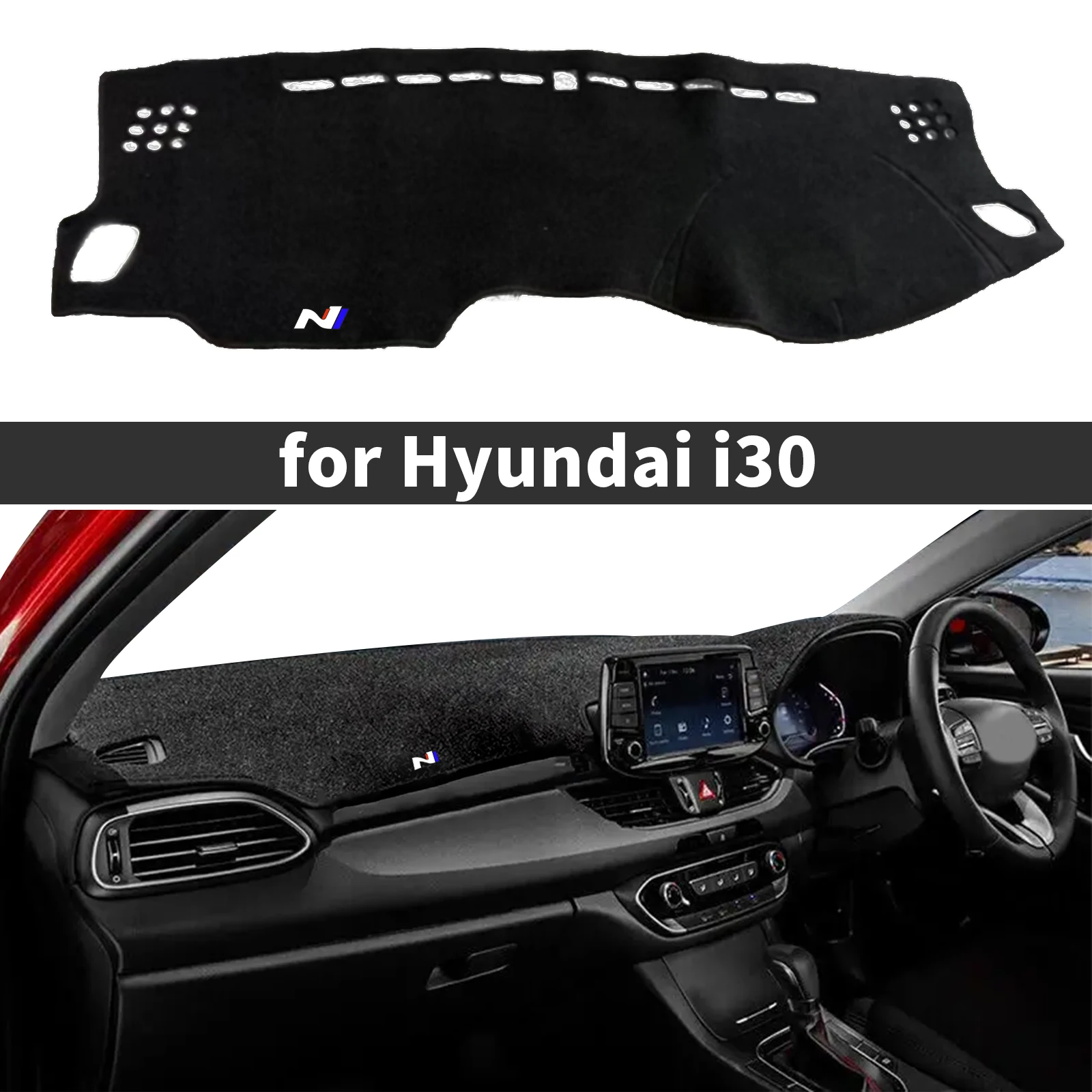 

Подходит для Hyundai i30 2017-2023, N-line N Style, солнцезащитный козырек для приборной панели автомобиля, чехол для приборной панели, защитный ковер, аксессуары