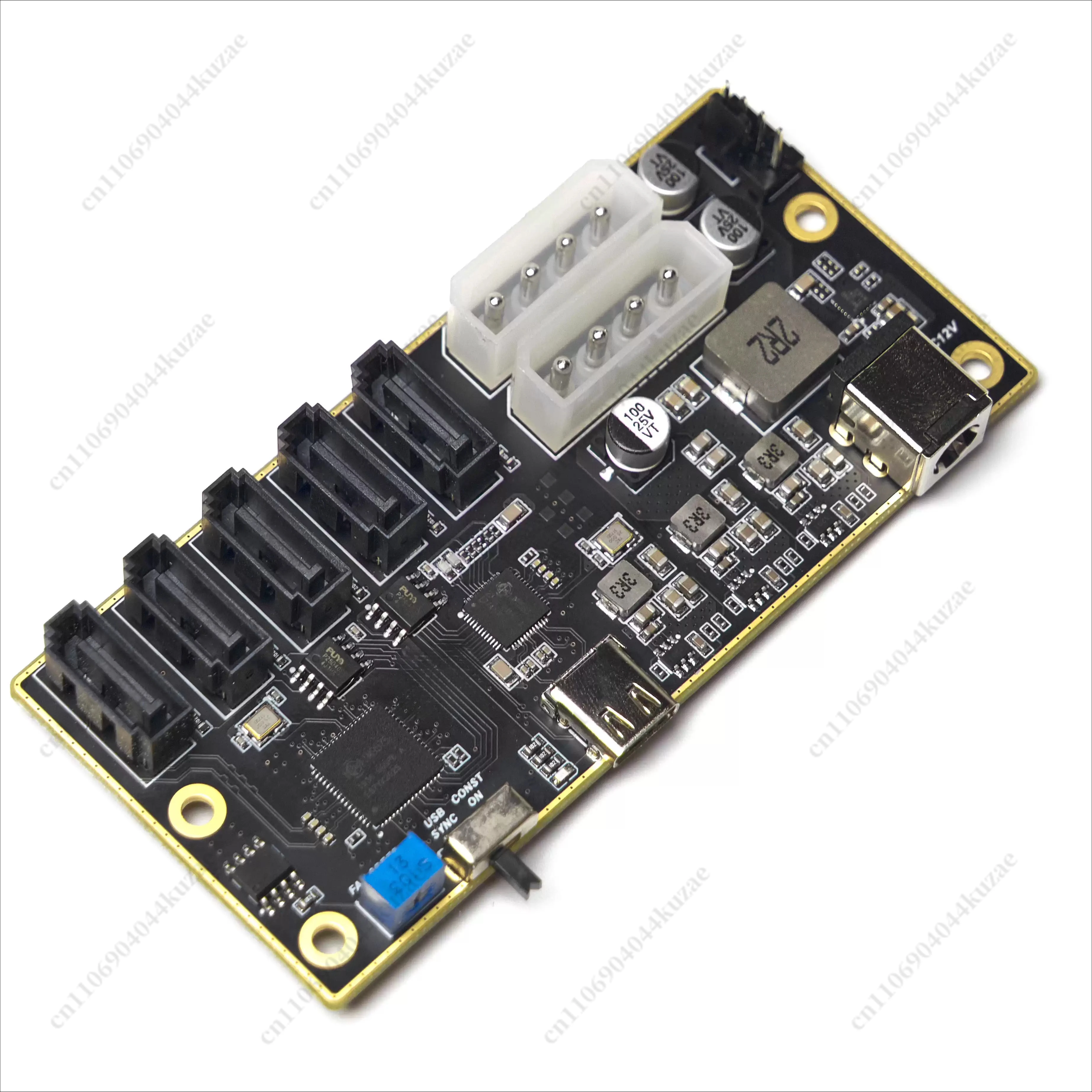 Type-C/USB To 5-Port SATA Expansion Card, JMS580 JMB575 Chipset, Multi-disk SATA Adapter