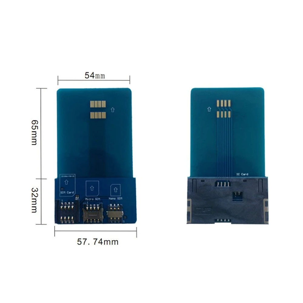 محول بطاقة SIM 4 في 1 إلى تمديد بطاقة IC للبطاقة الذكية لبطاقة SIM الصغيرة القياسية ومجموعة محول بطاقة نانو سيم