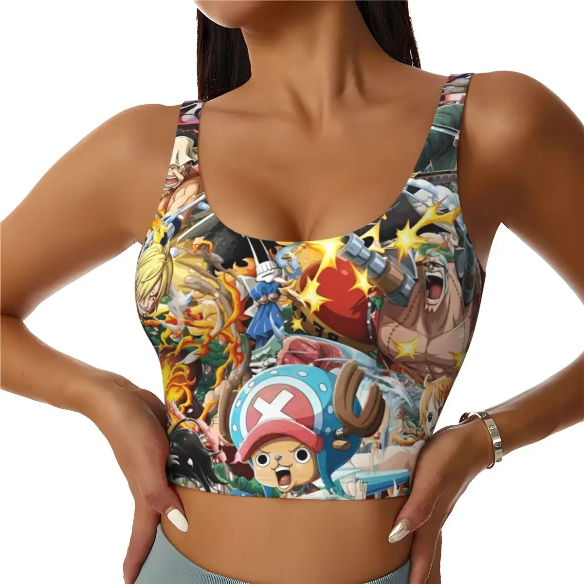 

Спортивный бюстгальтер-топ Custom One P-Pieces Zoro Japan для женщин, аниме-стиль, для высокоинтенсивных тренировок и йоги