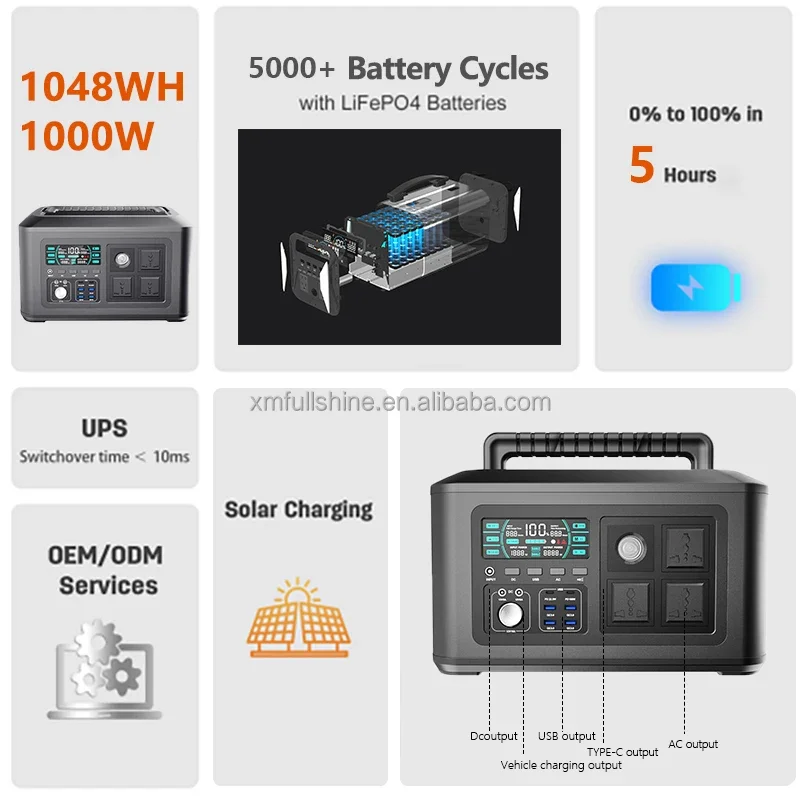 Solar Generator 2000w 3000w Lifepo4 Kit Battery Backup Solar Power Generator 1000w 5000w Portable Power Station For Outdoor