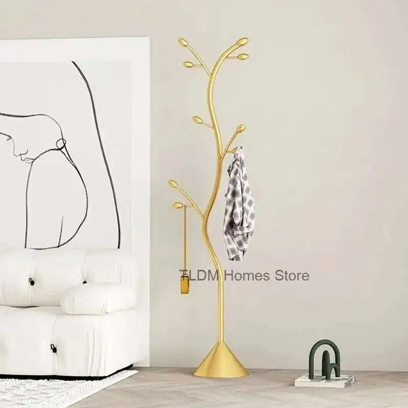

Hall Rack Wearing Clothes Boutique Clothing Foot Cloakroom Industrial Luxury Stand Relationship Modern Palazzo Woman Gold Shelf