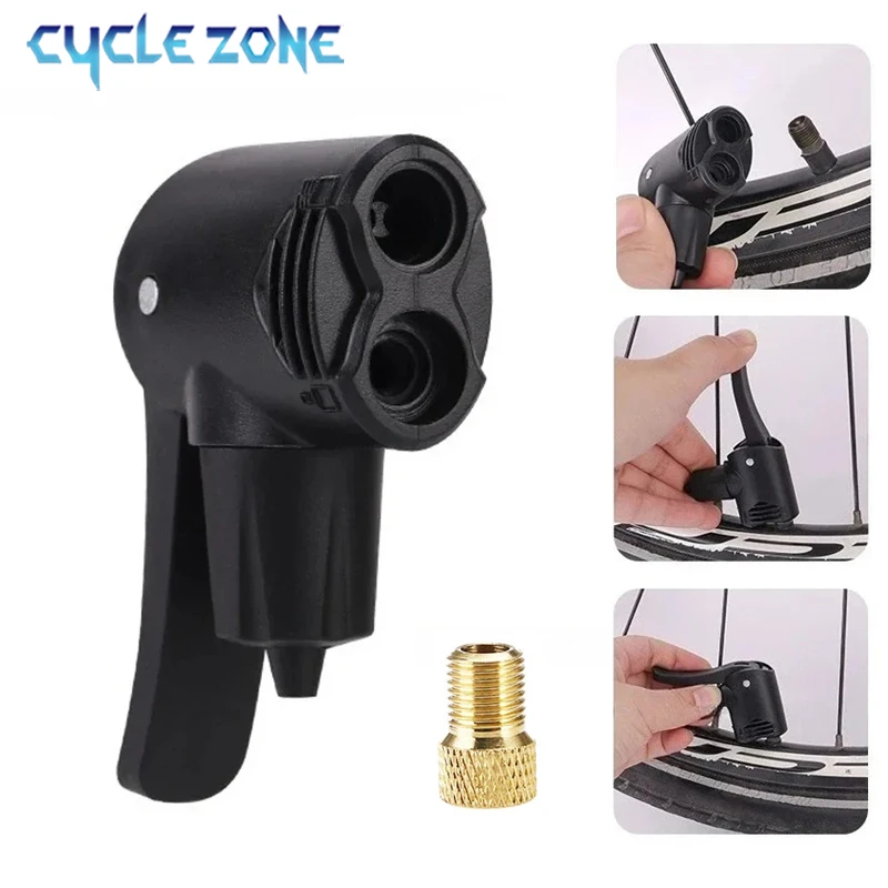 

Насадка для клапана велосипедных шин 3 в 1, клапан Schrader/Presta/Woods, адаптер для воздушного сопла, конверсионная головка, тип зажима, насадка для MTB