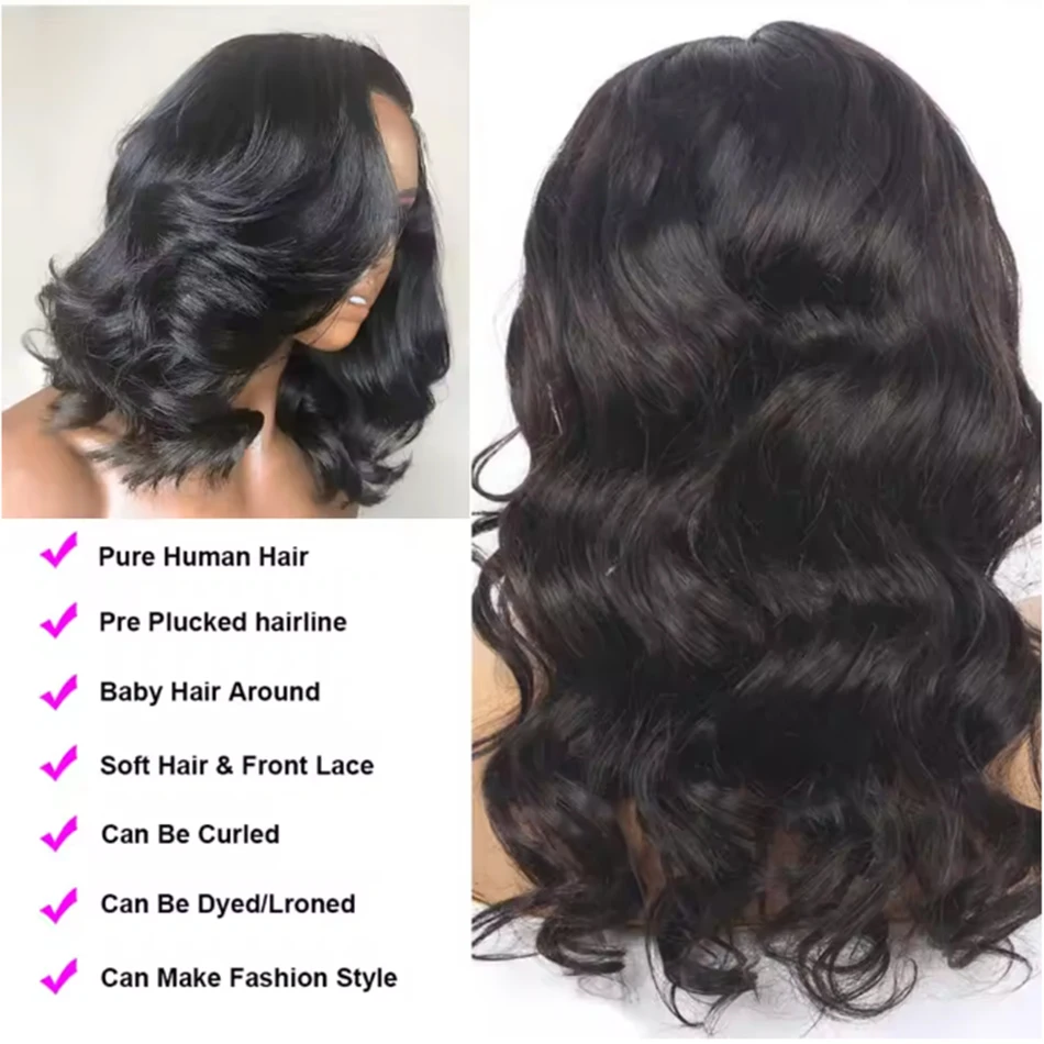 Ginger Orange Body Wave Bob Wig Lace Front Human Hair Wigs For Black Women Human Hair Orange Ginger Color Body Short Bob Wig