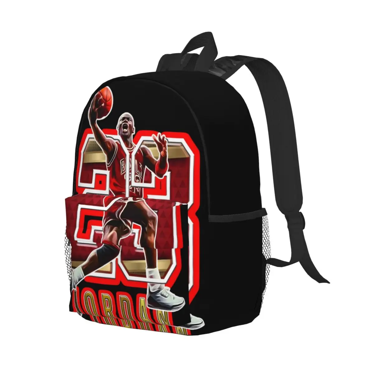 Michael-Jordan Student Schoolbag, sacos de lona para homens e mulheres, Laptop Backpack, 15\