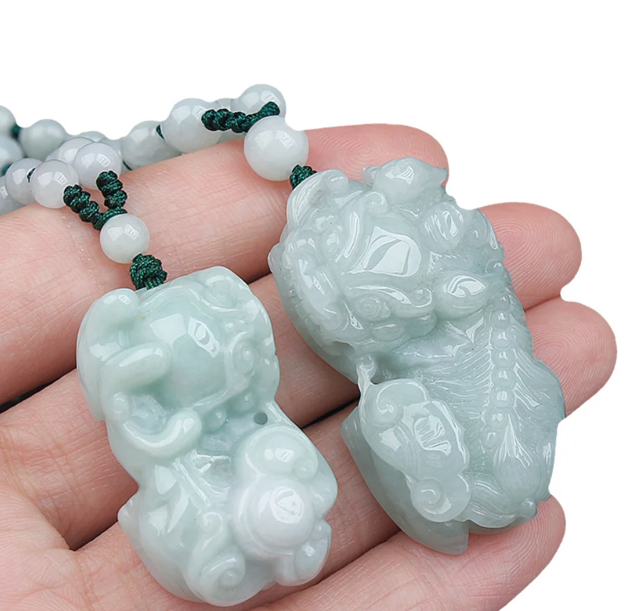 

Ювелирные изделия из натурального нефрита A+ Жадеит Pixiu Мужская и женская подвеска