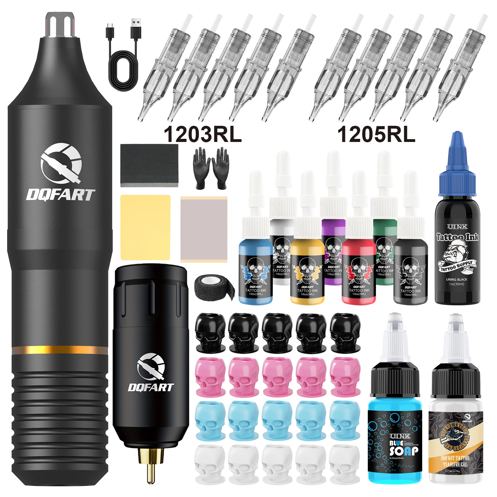 

DQFART 10000rmp Tattoo Machine Set Permanent Makeup Tattoo Pen Beginner Tattoo Kit Tattoo Accessories