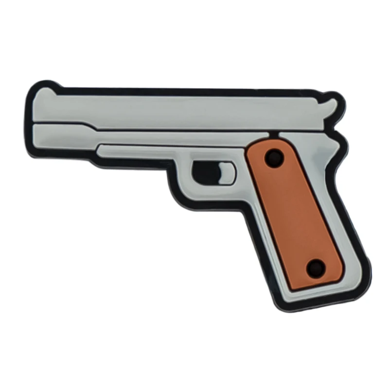 1/30 szt. Śmieszne Zwierzęta Pies Kaczka Kot Ozdoby do Butów dla Kobiet Dzieci PVC Pistolet Granat Turbina Akcesoria do Butów Dekoracja Pin Chodaki