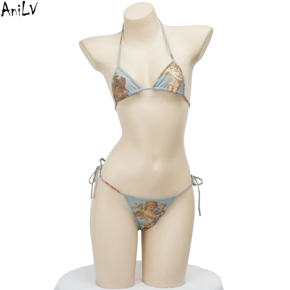 AniLV Ancient Greek Mythology Bikini Swimsuit Women Three Point Underwear Set Costume Cosplay