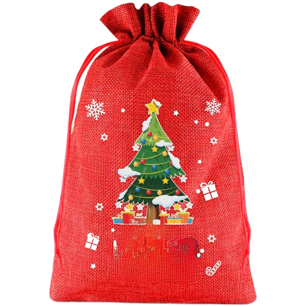 

Holiday Present Bags Christmas Drawstring Bags Festive Gifting Assorted Colors Present Bags Sturdy Polyester Fabric