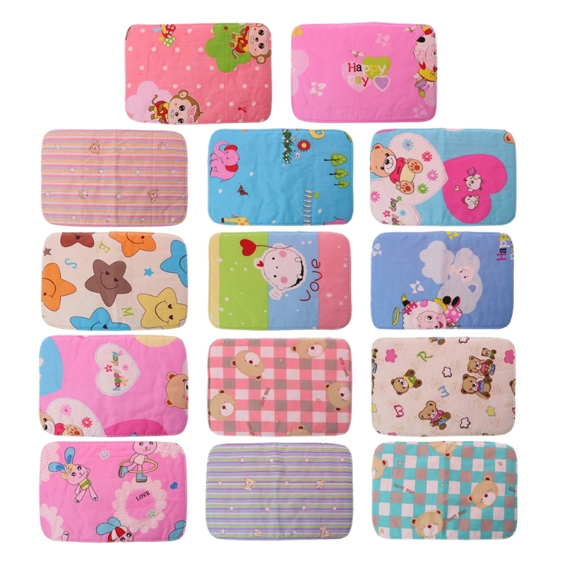 

Baby Soft Sheet Urine Changing Pads Cartoon Reusable Infant Bedding Diapering Covers Nappy Burp Mattress Changing Mat Dropship