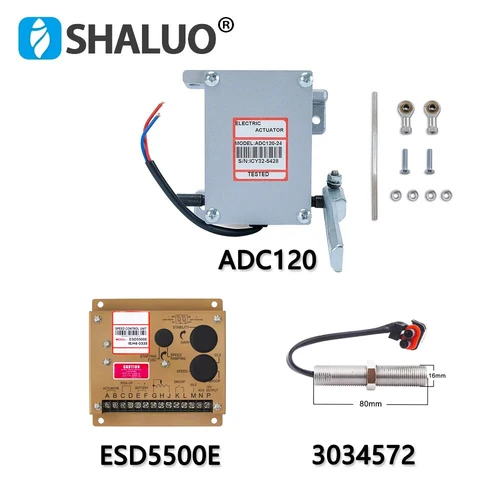 Imagen 1 del producto Kits de regulador de motor de generador diésel ADC120 de actuador de alta calidad 3034572 Sensor de velocidad de recogida Controlador de velocidad ESD5500E