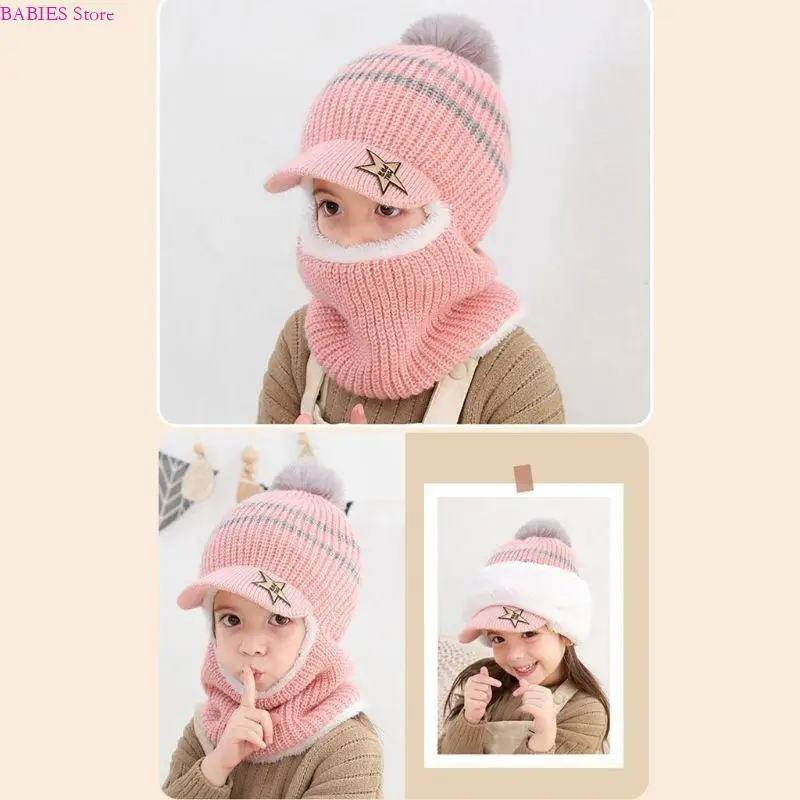 

C9GB Pom Pom Beanie Hats Baby Girl and Boy Hat with Warm Fleece Lining Caps for Kids