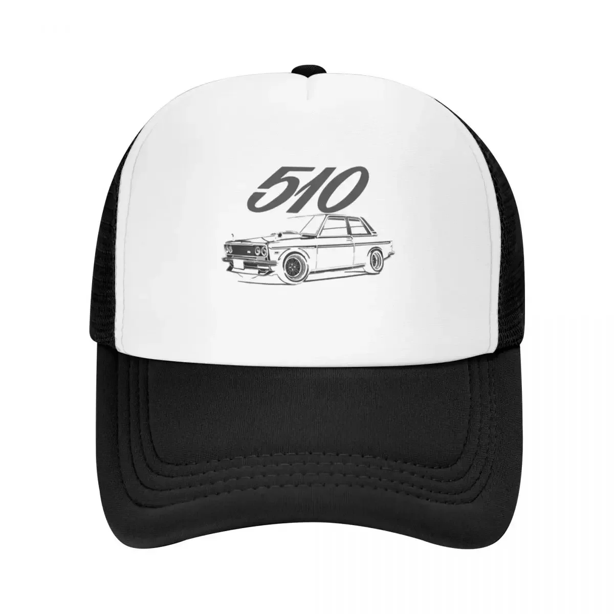 1971 Datsun 510 Collector Car JDM Custom Line Art Baseball Cap Streetwear Icon fishing hat Beach Outing Women Caps Men's