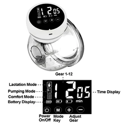 Electric Breast Pumps Portable Hands Free Wearable Breast Pump Comfort Breast Milk Extractor Collector