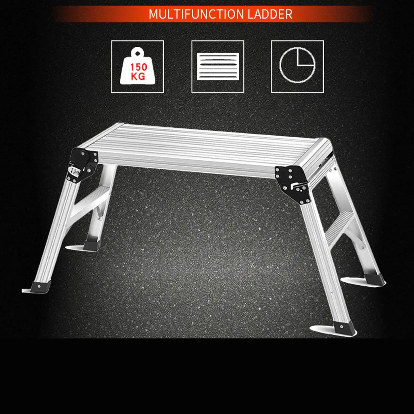 Folding Work Platform Footstool Car Wash Table Climbing Stool for Plasterers Repairing Cleaning Windows Home Decorating Office