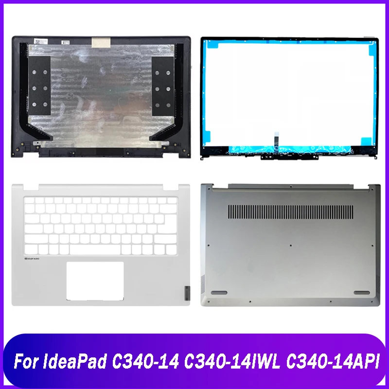 New Rear Lid For Lenovo IdeaPad C340-14 C340-14IWL C340-14API Laptop LCD Back Cover Front Bezel Palmrest Upper Bottom Base Case