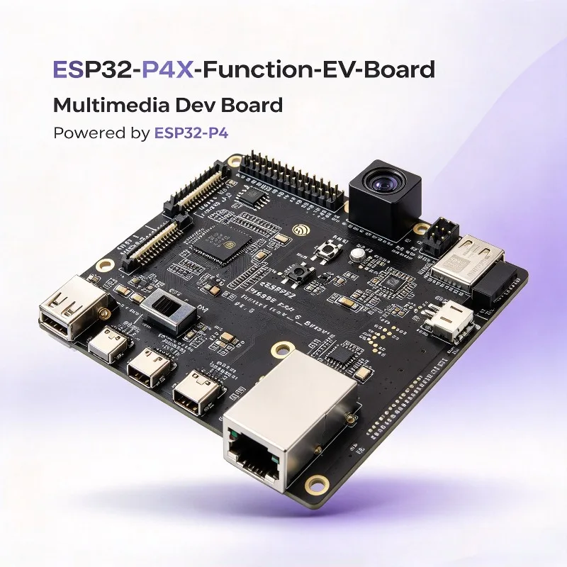 ESP32-P4X-Function-EV-Board, Multimedia Dev Board, ESP32-P4, ESP32-C6, MIPI-CSI/DSI,Video & Smart Display Development