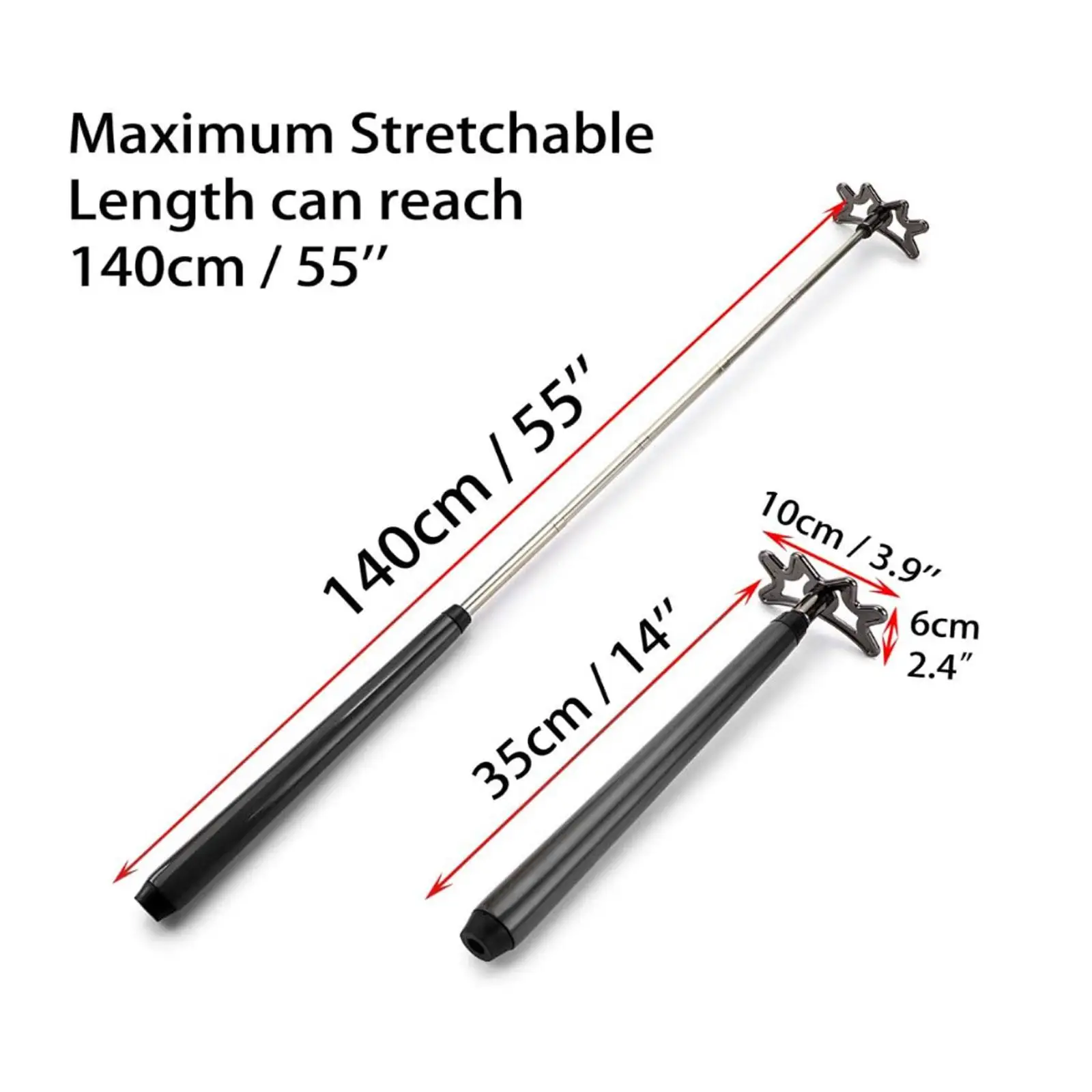 

Pool Cue Bridge Stick Adjustable Wood Stainless Steel Billiard Extension Portable Game Accessory for Home Table