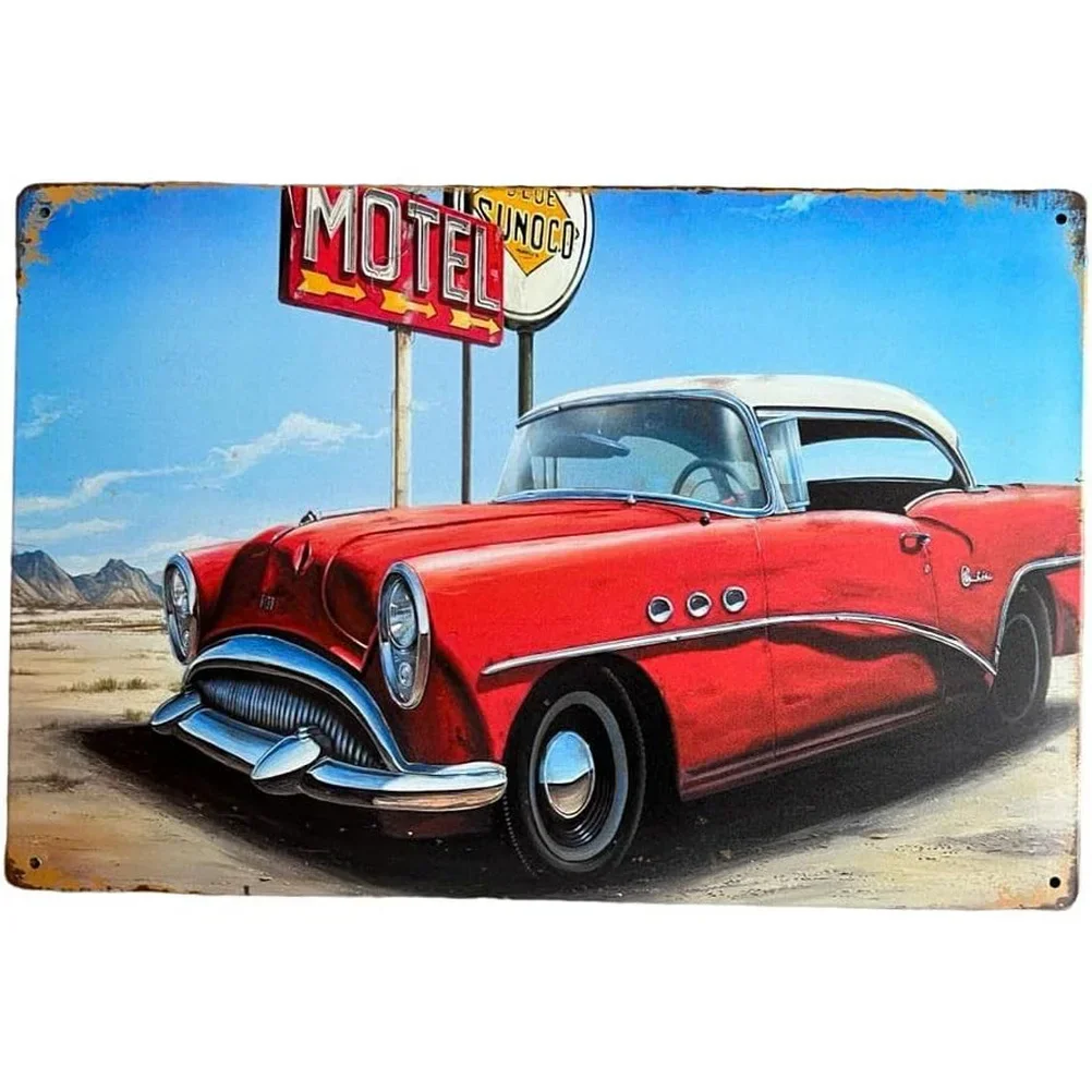 Decor Motel Vintage Metal Signs Tin Sign Bates Motel Vacancy Funny Poster Decor for Motel Bar Pub Club Man Cave Wall Decoration