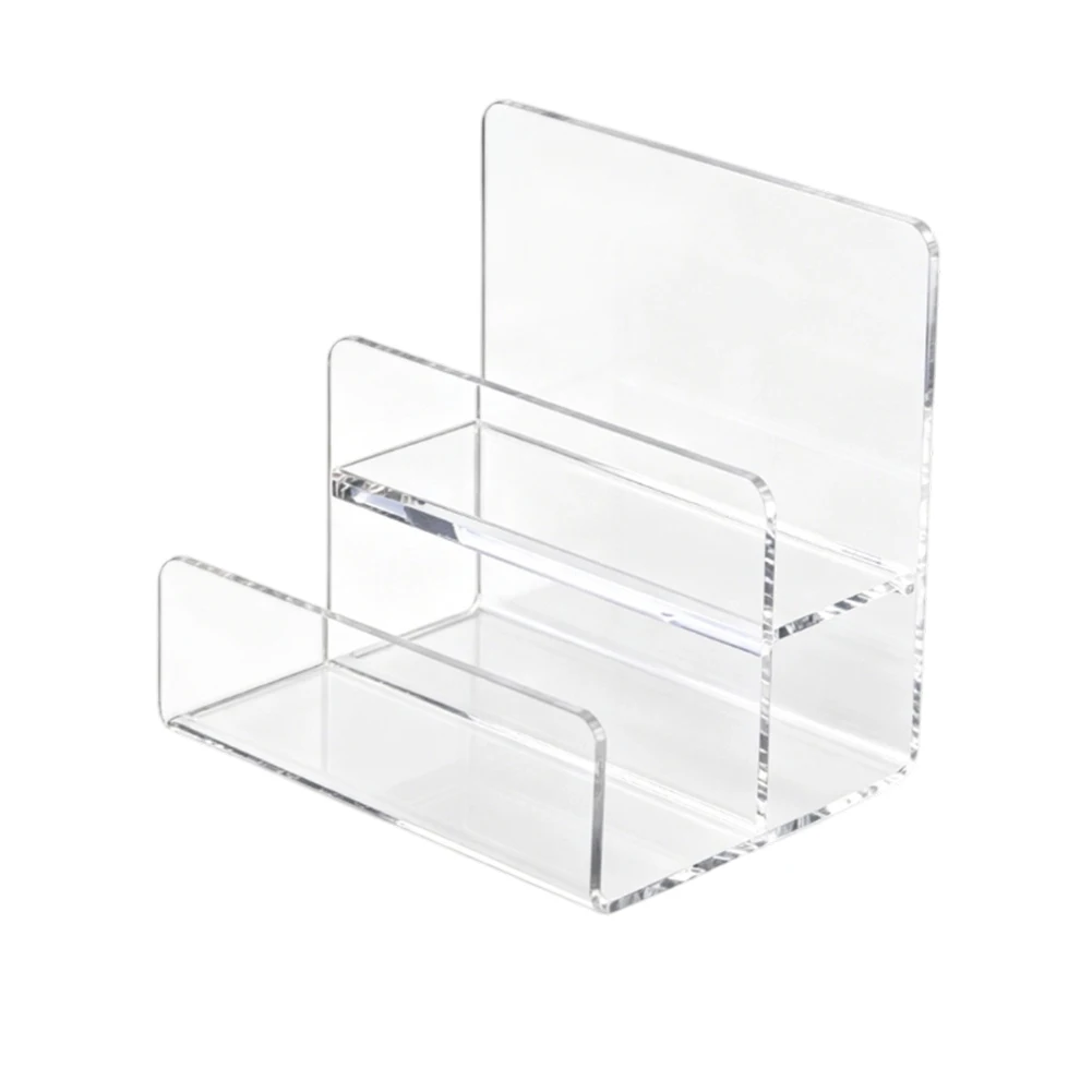 Acrylic Display Risers Stand Shelf for Perfumes Jewel Decorating Organizing Glasses Storage Rack 2-3 Tier