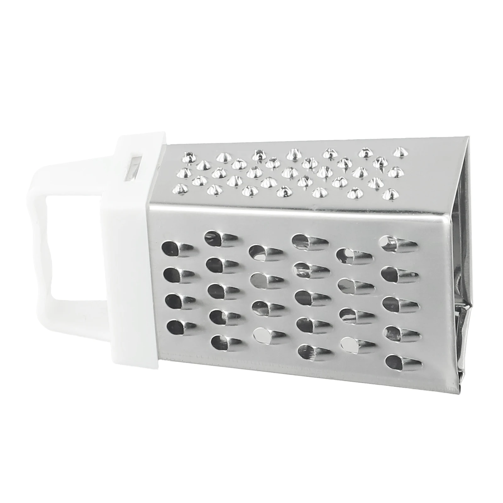 Portable Four Sided Grater with Teeth for Slicing and Shredding with Easy Grip Design and Convenient Storage Possibility
