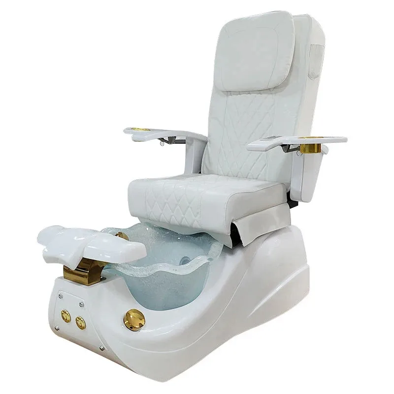 

2025 Relaxing Pedicure Chairs for Modern Luxury Electric Massage, Nail Salon, Foot Spa, Manicure, White Pedicure Chair with Sink