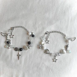 1pcs Y2K Bracelet Black and White Jewelry