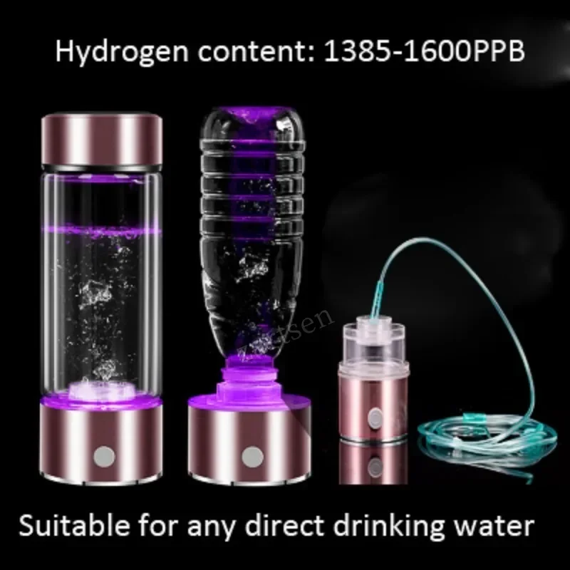 Generador de agua de hidrógeno, botella ionizadora de agua recargable por USB, ORP súper antioxidante, taza de agua rica en hidrógeno