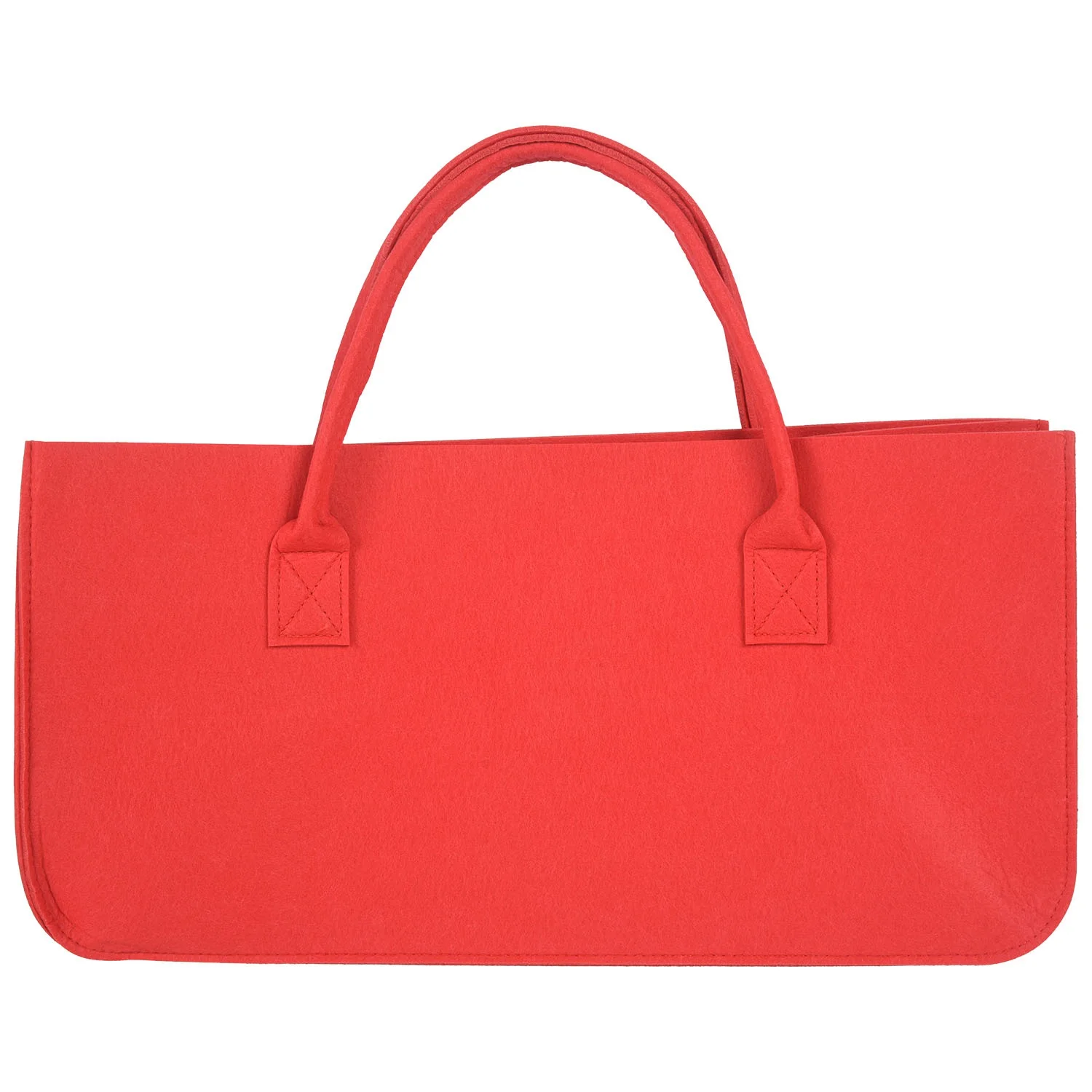 Felt Purse, Felt Storage Bag Large Capacity Casual Shopping Bag - Red